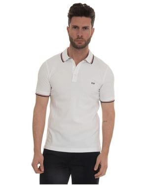 Fay Polo-Shirt Mit Kontrastpaspelierung - Weiß