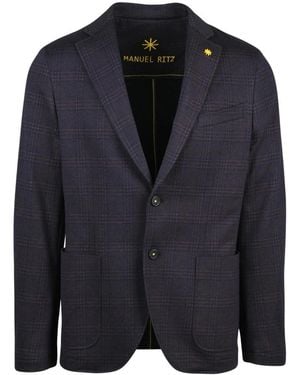 Manuel Ritz Giacca Stondata - Blauw
