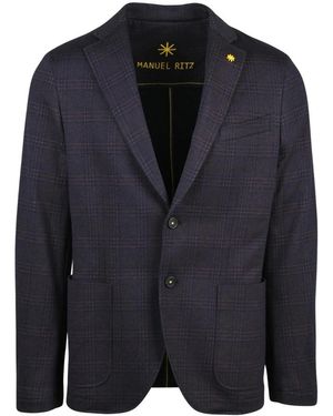 Manuel Ritz Giacca Stondata - Blauw