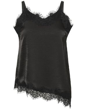 Kaffe Mouwloze Tops - Zwart
