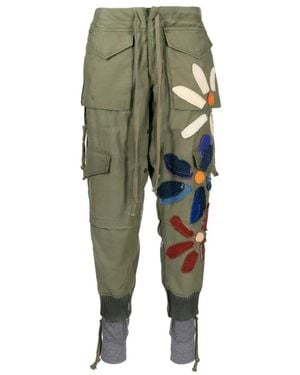 Greg Lauren Slim-Fit Trousers - Green