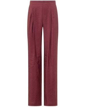 LE SULLY STUDIO Broeken ,Rood ,Leer Pant Sfondo Pieghe