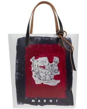 Marni Tote Bags - Rosso