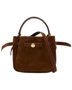 Tory Burch Mini Romy Beuteltasche Aus Wildleder - Braun