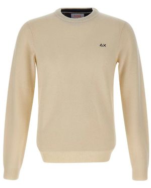 Sun 68 Round-Neck Knitwear - Natural