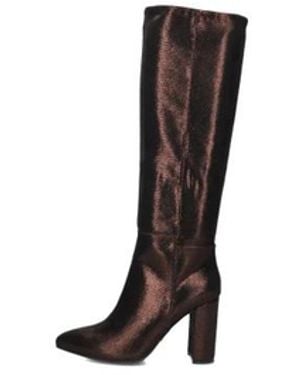 Mexx Bronzefarbene Hohe Stiefel Mit Metallischem Touch - Schwarz