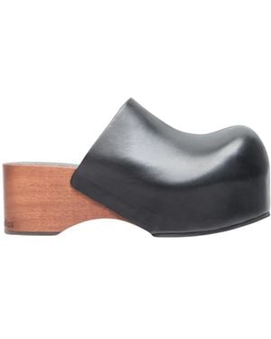 Acne Studios Italienische Lederholzclogs - Grau