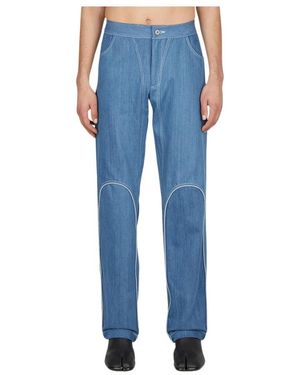 Mainline:RUS/Fr.CA/DE Kontrast piping jeans - Blau