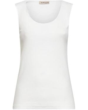 Blanca Vita Sleeveless Tops - White