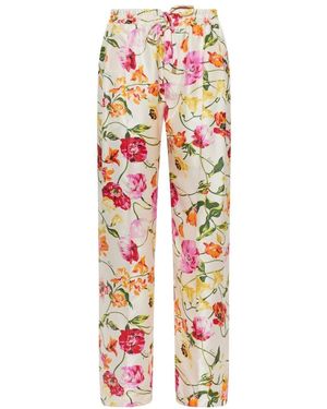 KENZO Broeken ,Veelkleurig ,Wildflower Zijden Broek - Meerkleurig