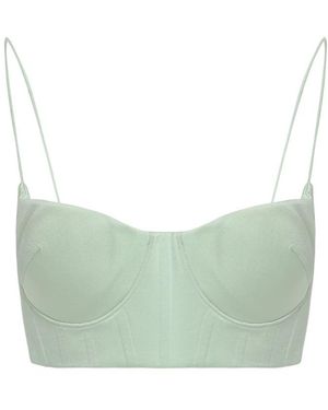 Alex Perry Crop Top Met Dunne Bandjes - Groen
