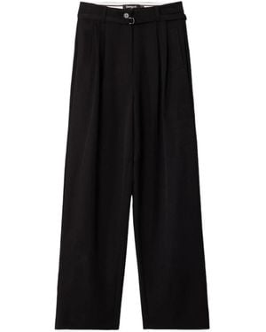 Desigual Pantalones Negros Con Cremallera Mujer Otoño/Invierno, Mujer, Talla