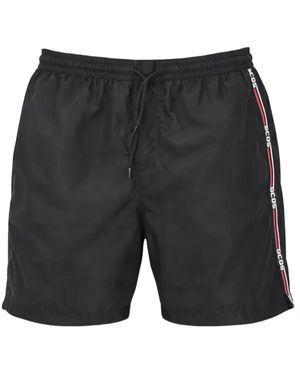 Gcds Badmode ,Zwart ,Polyester Korte Strandjurk - Grijs