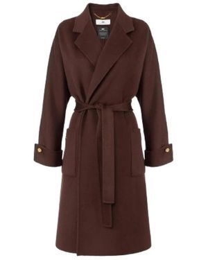Elisabetta Franchi Belted Coats - Marrón