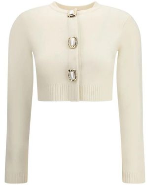Self-Portrait Short Cardigan - Natural
