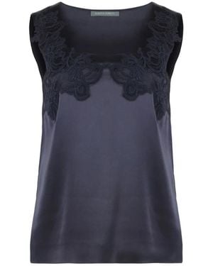 Alberta Ferretti Satijnen Tanktop - Blauw