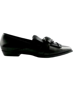 Elvio Zanon Schoenen ,Zwart ,Leer Zwarte Leren Loafers