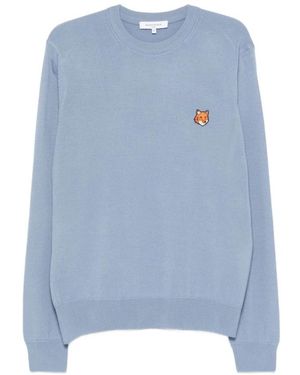Maison Kitsuné Round-Neck Knitwear - Blue
