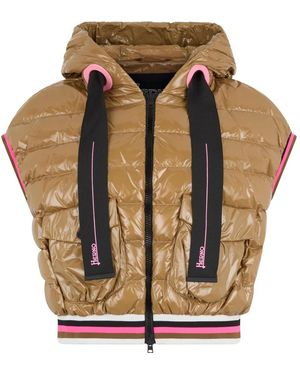 Herno Jassen ,Polyester Bodywarmer Met Capuchon - Metallic