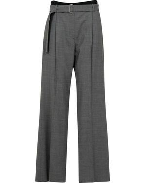 MSGM Broeken ,Grijs ,Wol Wide Broeken
