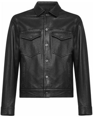 Tagliatore Leather Jackets - Black