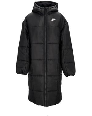 Nike Lange Daunenparkajacke - Schwarz