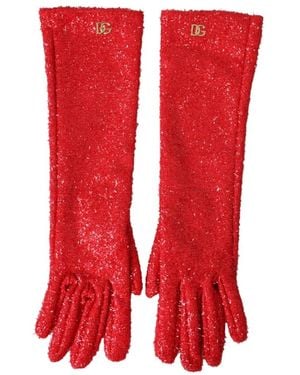 手袋 Dolce & Gabbana SS23 LONG GLOVES. (FG108A_FUGPON5543) Long Gloves (FG108A-FUGRE-M1512-DARK-BROWN-)