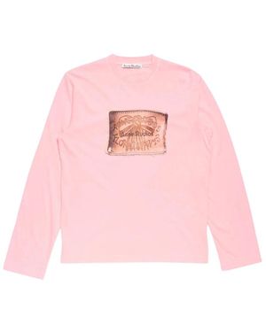 Acne Studios Hoodies & Sweatvesten ,Roze ,Katoen Sweatshirts