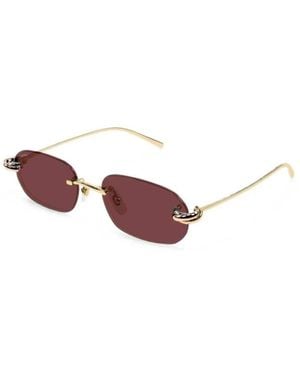 Cartier Rechteckige Sonnenbrille - Pink