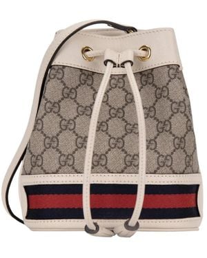 Gucci Tassen ,Leer Bucket Bags - Naturel