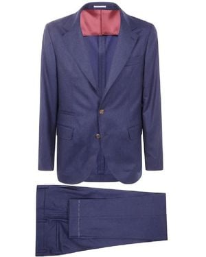 Brunello Cucinelli Single Breasted Suits - Blue