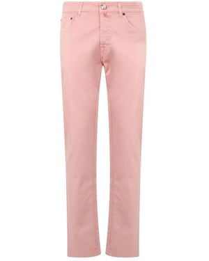 Moorer Straight Fit Jeans - Pink