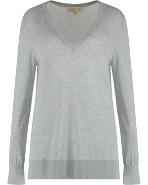 Michael Kors V-Neck Knitwear - Grey