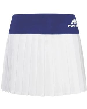Miu Miu Geplooide Tennisrok - Blauw
