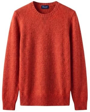 Drumohr Pullover Mit Rundhalsausschnitt - Rot