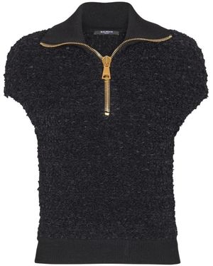 Balmain Round-Neck Knitwear - Black