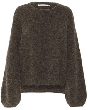 Gestuz Round-Neck Knitwear - Marron