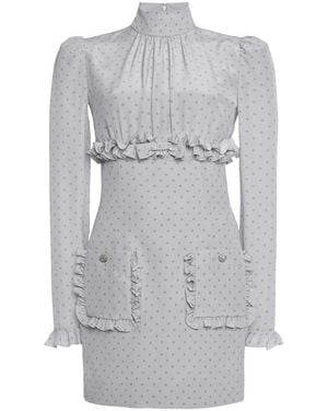 Alessandra Rich Short Dresses - Gray