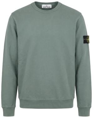 Stone Island Hoodies & Sweatvesten ,Groen ,Katoen Crewneck Sweatshirt