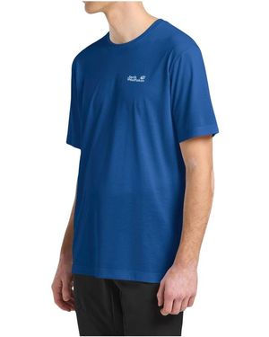 Jack Wolfskin Fitness ,Blauw ,Wol Vonnan S/S T M