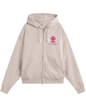 New Amsterdam Surf Association Logo Hoodie Zip-Up - Naturel