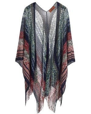 Missoni Kapuzenumhang - Blau
