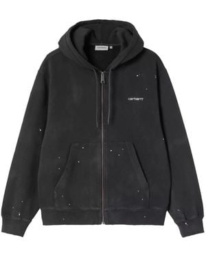Carhartt Hoodies & Sweatvesten ,Zwart ,Katoen Hooded Painter Jacket