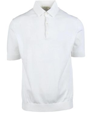 FILIPPO DE LAURENTIIS Baumwoll Polo Strick Modell - Weiß