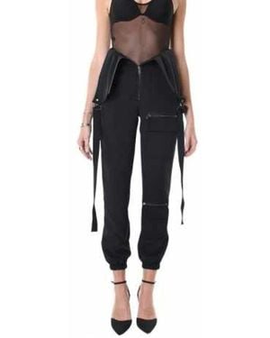 LA HAINE INSIDE US Cropped Trousers - Black