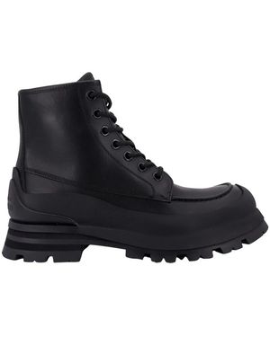 McQueen Lace-Up Boots - Black