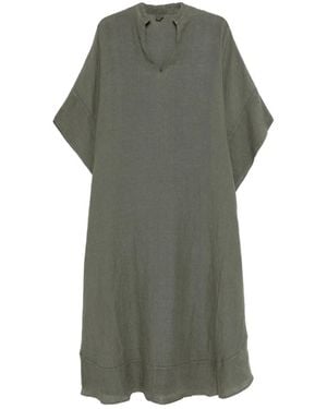 120% Lino Midi Dresses - Gris