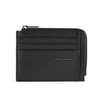 Piquadro Zipped Coin Purse - Zwart