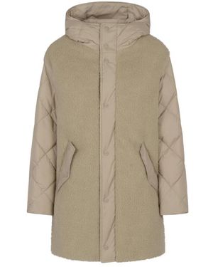 Herno Parka Piumino Mix Tessuti - Naturel