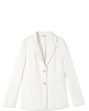Oltre Jersey-Blazer Mit Soft-Touch - Weiß